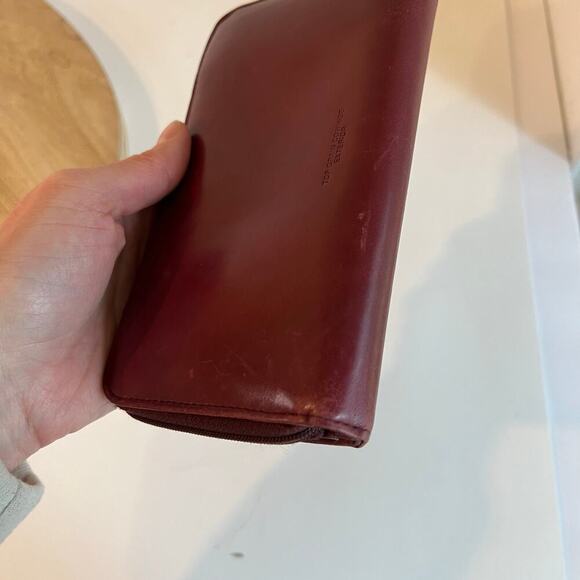 Red Top Grain Cowhide Genuine Leather Buxton Vintage Wallet - Picture 7 of 11